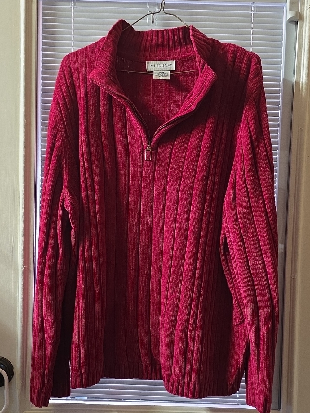 White Stag Womens Ribbed Half-Zip Sweater - Deep Hot Pink